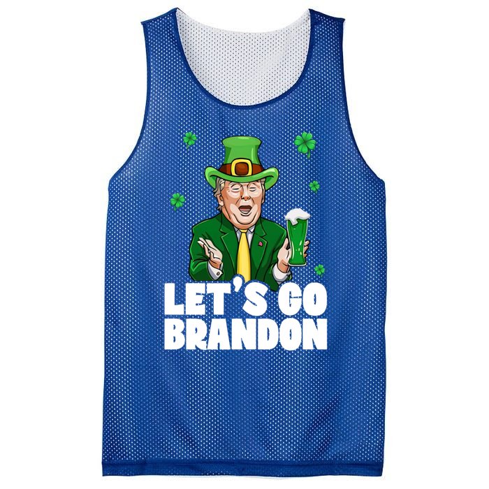 Lets Go Brandon St PatrickS Day Trump Beer And America Gift Mesh Reversible Basketball Jersey Tank