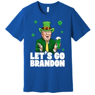 Lets Go Brandon St PatrickS Day Trump Beer And America Gift Premium T-Shirt