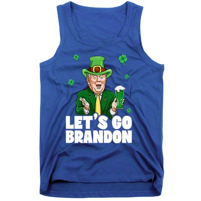 Lets Go Brandon St PatrickS Day Trump Beer And America Gift Tank Top