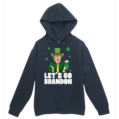 Lets Go Brandon St PatrickS Day Trump Beer And America Gift Urban Pullover Hoodie