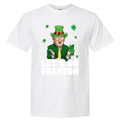 Lets Go Brandon St PatrickS Day Trump Beer And America Gift Garment-Dyed Heavyweight T-Shirt