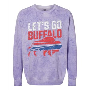 LetS Go Buffalo New York Buffalo Sports Fan Buffalo Colorblast Crewneck Sweatshirt