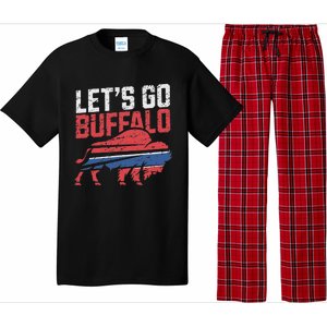 LetS Go Buffalo New York Buffalo Sports Fan Buffalo Pajama Set