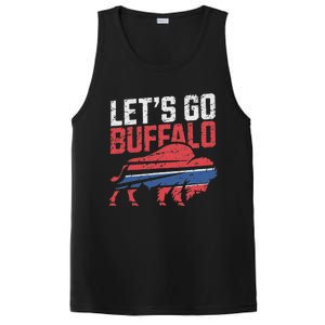 LetS Go Buffalo New York Buffalo Sports Fan Buffalo PosiCharge Competitor Tank