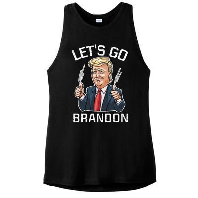 Let's Go Brandon Lets Go Brandon Lets Go Brandon Let's Go Brandon Ladies PosiCharge Tri-Blend Wicking Tank