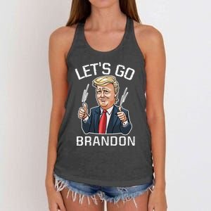 Let's Go Brandon Lets Go Brandon Lets Go Brandon Let's Go Brandon Women's Knotted Racerback Tank