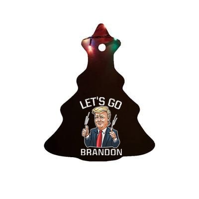 Let's Go Brandon Lets Go Brandon Lets Go Brandon Let's Go Brandon Ceramic Tree Ornament