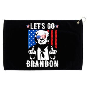 Let’S Go Brandon Trump Middle Finger Flag Grommeted Golf Towel