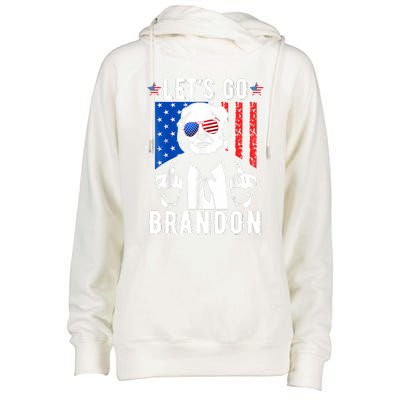 Let’S Go Brandon Trump Middle Finger Flag Womens Funnel Neck Pullover Hood