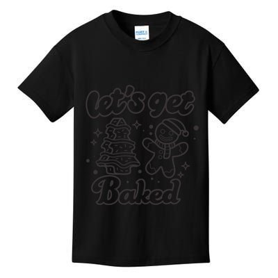 Lets Get Baked Funny Christmas Gingerbread Kids T-Shirt