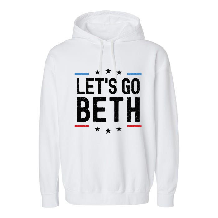 Lets Go Beth Name Personalized Men Birthday Custom Garment-Dyed Fleece Hoodie