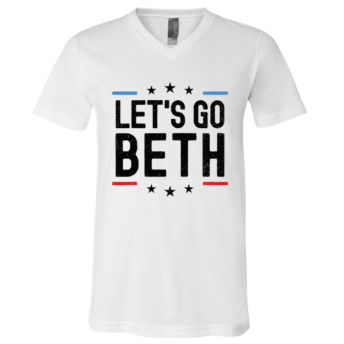 Lets Go Beth Name Personalized Men Birthday Custom V-Neck T-Shirt