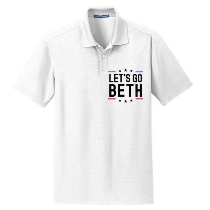 Lets Go Beth Name Personalized Men Birthday Custom Dry Zone Grid Polo