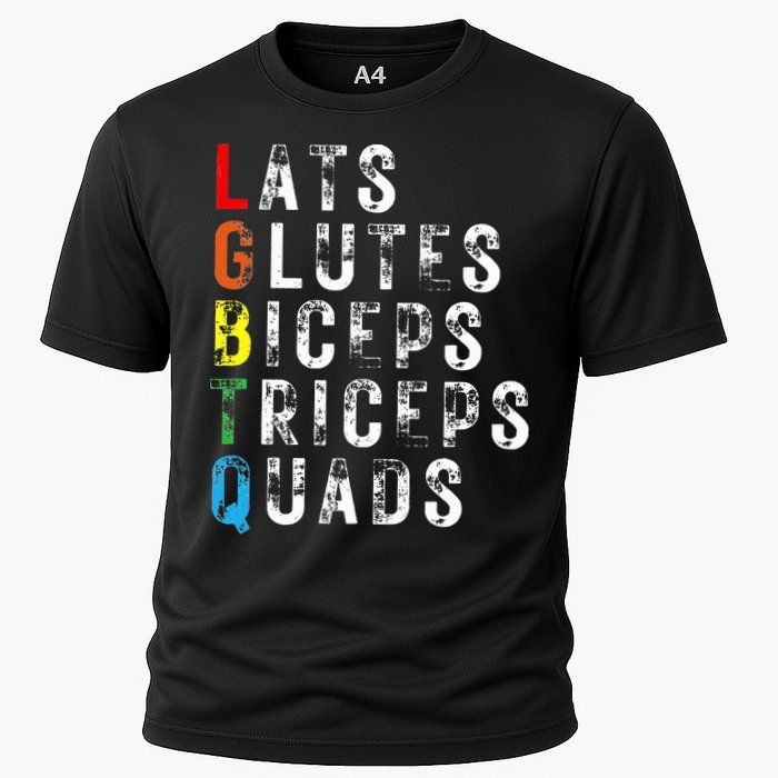 Lats Glutes Biceps Triceps Quads Lgbtq Cooling Performance Crew T-Shirt