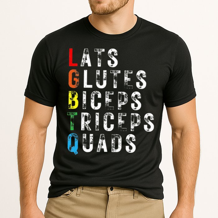 Lats Glutes Biceps Triceps Quads Lgbtq Cooling Performance Crew T-Shirt