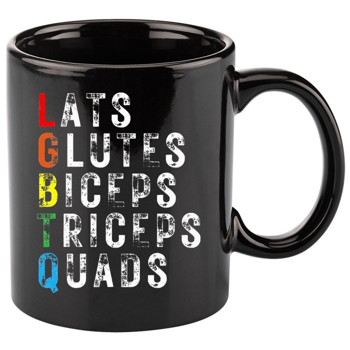 Lats Glutes Biceps Triceps Quads Lgbtq 11oz C Handle Ceramic Mug