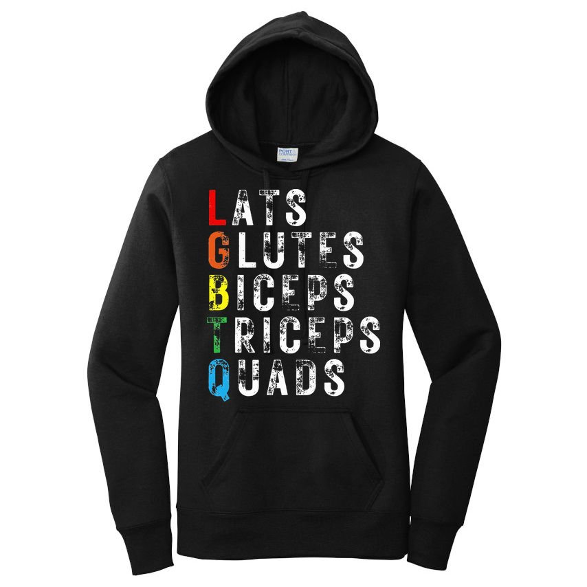 Lats Glutes Biceps Triceps Quads Lgbtq Women's Pullover Hoodie