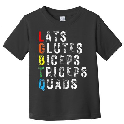 Lats Glutes Biceps Triceps Quads Lgbtq Toddler T-Shirt