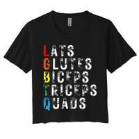 Lats Glutes Biceps Triceps Quads Lgbtq Women's Crop Top Tee