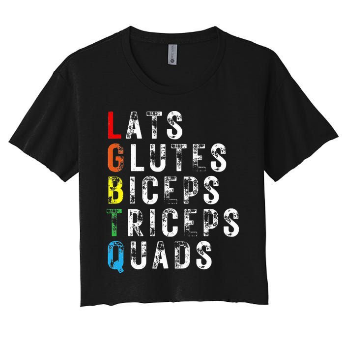 Lats Glutes Biceps Triceps Quads Lgbtq Women's Crop Top Tee