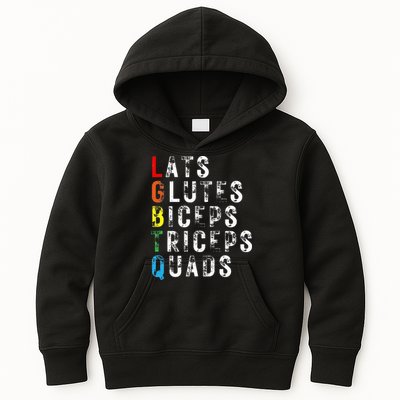 Lats Glutes Biceps Triceps Quads Lgbtq Kids Hoodie