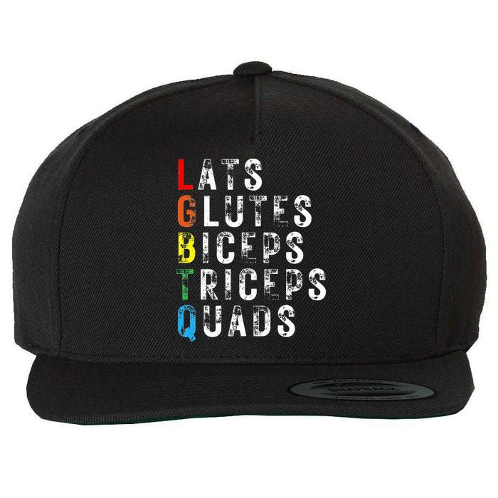 Lats Glutes Biceps Triceps Quads Lgbtq Wool Snapback Cap