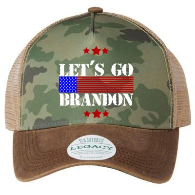 Let's Go Brandon Biden Chant USA Flag Legacy Tie Dye Trucker Hat