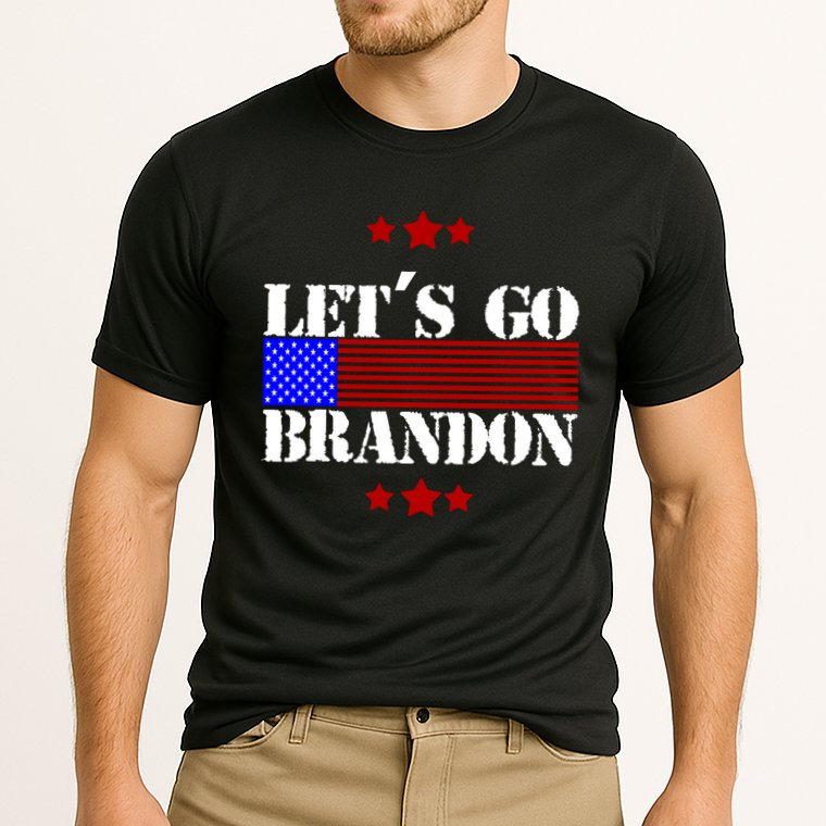 Let's Go Brandon Biden Chant USA Flag Cooling Performance Crew T-Shirt