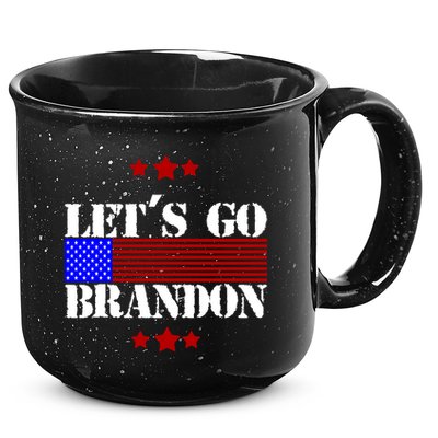 Let's Go Brandon Biden Chant USA Flag 15oz Campfire Ceramic Mug