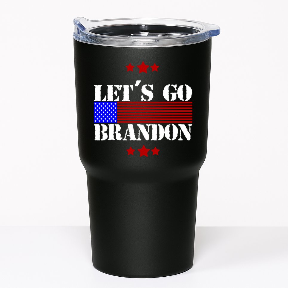Let's Go Brandon Biden Chant USA Flag Tumbler
