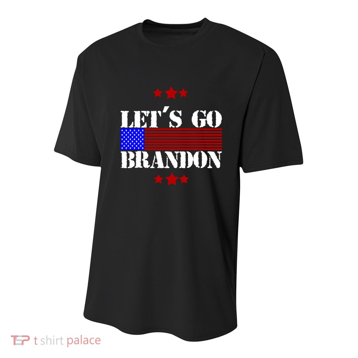 Let's Go Brandon Biden Chant USA Flag Youth Performance Sprint T-Shirt