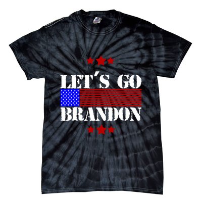 Let's Go Brandon Biden Chant USA Flag Tie-Dye T-Shirt