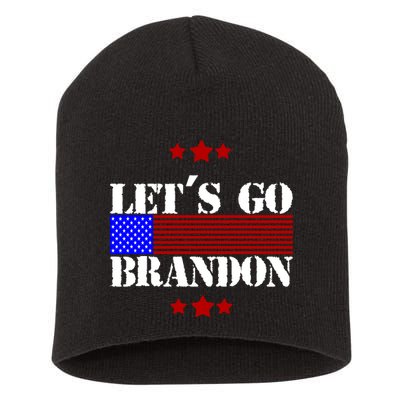 Let's Go Brandon Biden Chant USA Flag Short Acrylic Beanie