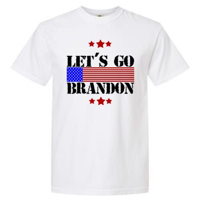 Let's Go Brandon Biden Chant USA Flag Garment-Dyed Heavyweight T-Shirt