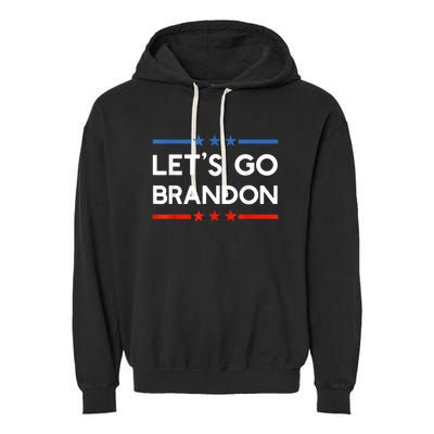 Let’s Go Brandon Conservative US Flag Gift Garment-Dyed Fleece Hoodie