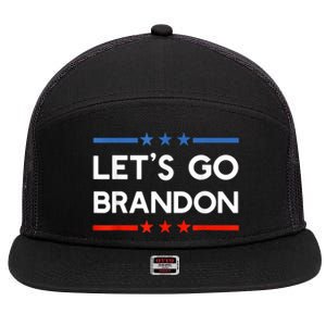 Let’s Go Brandon Conservative US Flag Gift 7 Panel Mesh Trucker Snapback Hat