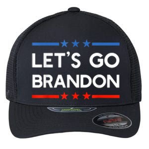 Let’s Go Brandon Conservative US Flag Gift Flexfit Unipanel Trucker Cap