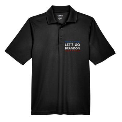 Let’s Go Brandon Conservative US Flag Gift Men's Origin Performance Pique Polo