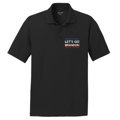 Let’s Go Brandon Conservative US Flag Gift PosiCharge RacerMesh Polo