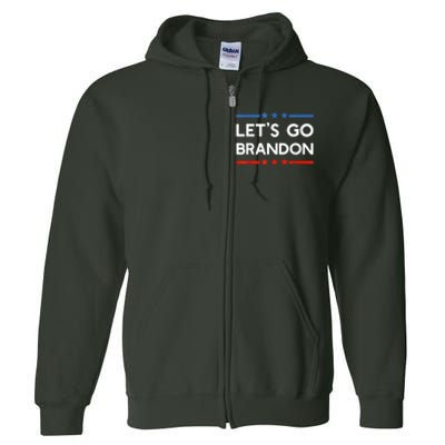 Let’s Go Brandon Conservative US Flag Gift Full Zip Hoodie