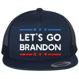 Let’s Go Brandon Conservative US Flag Gift Flat Bill Trucker Hat