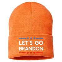 Let’s Go Brandon Conservative US Flag Gift Sustainable Knit Beanie