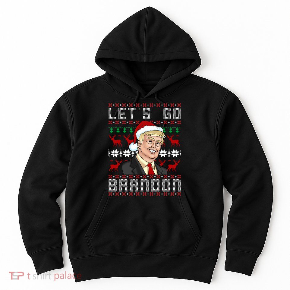Let's Go Brandon Pro Trump Impeach 46 FJB Biden Ugly Christmas Hoodie