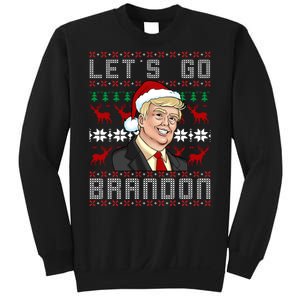 Let's Go Brandon Pro Trump Impeach 46 FJB Biden Ugly Christmas Sweatshirt