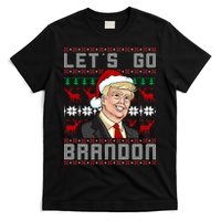 Let's Go Brandon Pro Trump Impeach 46 FJB Biden Ugly Christmas T-Shirt