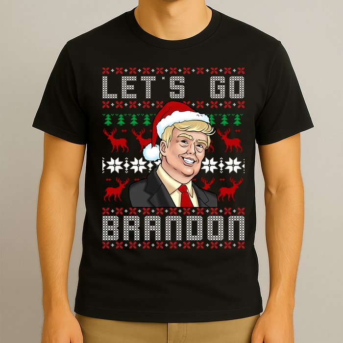Let's Go Brandon Pro Trump Impeach 46 FJB Biden Ugly Christmas T-Shirt