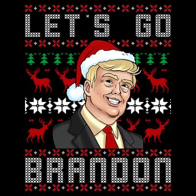 Let's Go Brandon Pro Trump Impeach 46 FJB Biden Ugly Christmas T-Shirt