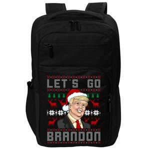 Let's Go Brandon Pro Trump Impeach 46 FJB Biden Ugly Christmas Impact Tech Backpack