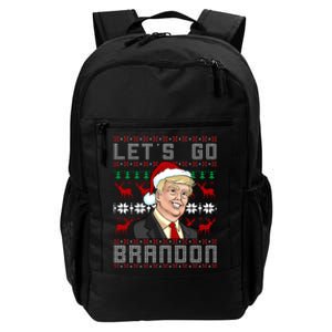 Let's Go Brandon Pro Trump Impeach 46 FJB Biden Ugly Christmas Daily Commute Backpack