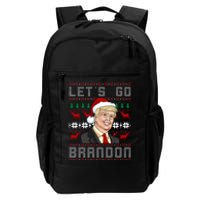 Let's Go Brandon Pro Trump Impeach 46 FJB Biden Ugly Christmas Daily Commute Backpack